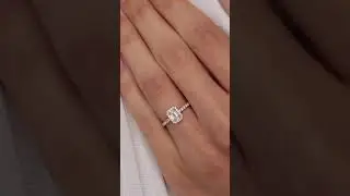 Emerald Cut Halo Diamond Engagement Ring !! #ring #promisering #diamondring #jewelry #diamondbands
