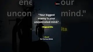 Your Biggest Enemy Is Your Uncontrolled Mind &ndash; Bhagavad Gita Quote #youtubeshorts   #willfulness
