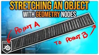 Stretching an Object with Geometry Nodes [In Blender]