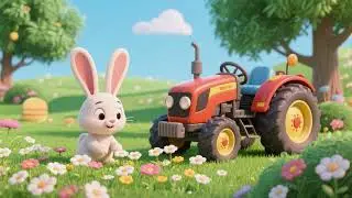 Tractor and Bunny Count the Flowers | Fun Counting Song for Kids | Nursery Rhymes