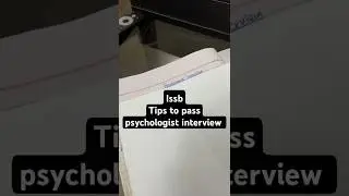 Issb psychologist interview tips to get recommend || #issb #psylogistinterview#tips #motivation #pma