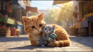 A Poor Mama Cat bakes a toy robot One Small Act Changed Everything | Cute Cats Daily