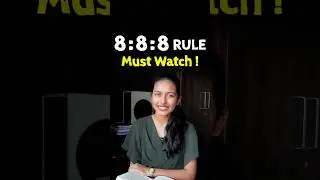 Work Life Balance made Easy with 8:8:8 Rule ✅️ #shorts