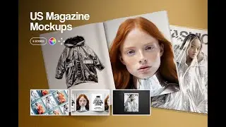 US Letter Size Magazine Mockups Stock Graphics Download