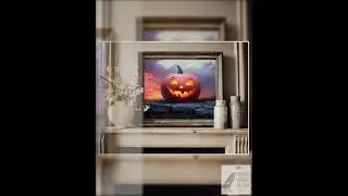 Halloween Printable Jack O Lantern Wall Art Pumpkin Decor, Spooky Season, Vintage Painting, Rusti...