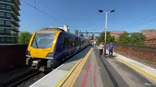 2X 3 car Northern Class 195 units departing Manchester Piccadilly