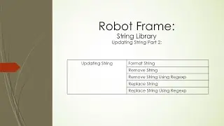 Robot Framework | String Updating Part 2