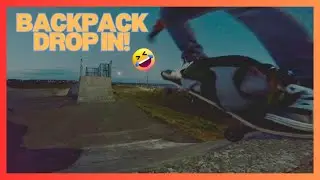 skateboard backpack drop in?! #skateboarding #skateeverything #yerdasellsavon