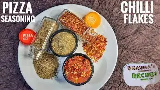 Homemade CHILLI FLAKES | PIZZA SEASONING / DOMINOS SPICE MIX | इटालियन सीजनिंग | Bhavna's Recipes |