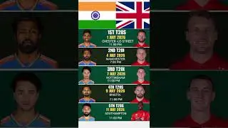 india tour of england T20 series schedule announced 🚨🛑 #india#indvsengschedule #indvseng#asiacup2025