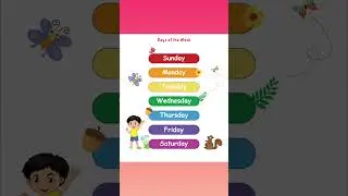 Days of the week | week days name #daysname #shorts #youtube