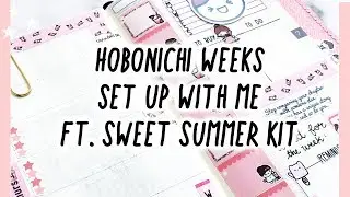 HOBONICHI WEEKS Set Up With Me | Sweet Summer Sticker Kit | littlestarplans