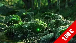 Emerald Moss and Fireflies &mdash; HD Enchanted Forest Footage