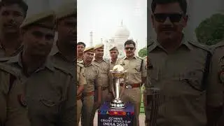 The ICC Men's Cricket World Cup Trophy at Taj Mahal 😍 #CWC23