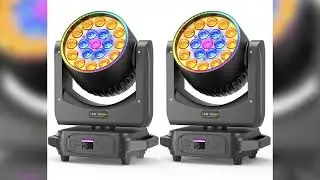 A must-have product!&nbsp;Yiflamefly 2Pcs 220W Zoom Wash Moving Head Light With Light Strip 19X8W LED R