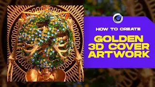 How To Make Golden 3D Cover Art / Cinema 4D GFX / Speed Art