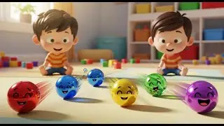 Five Little Toy Marbles Roll Roll Roll | Nursery Rhymes for Kids & Baby Songs