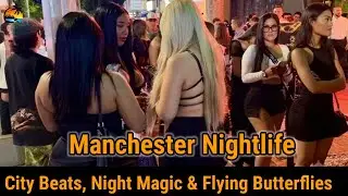 Manchester Nightlife 4K | UK Night Walk | City Vibes