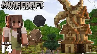 Building a Minecraft Mud Farm and Windmill 🌾 | Cozy Minecraft Survival Let's Play - Ep. 14