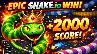 Playing snake io and becoming king and getting score up to 2000 #game #games automobiles 