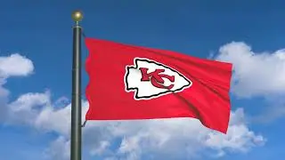 Kansas City Chiefs Flag Logo Animation (moving clouds)