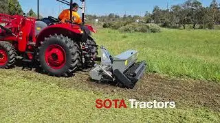 AGMAX 210cm Power Harrow with Seeder