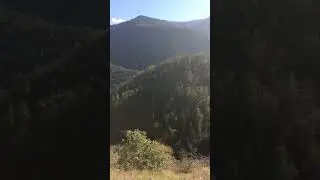 View from the mountain to a deep gorge