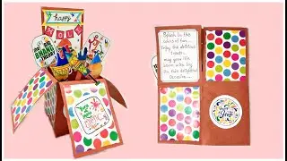 3D Holi Pop-up card| Holi card ideas| Handmade Holi card for kids