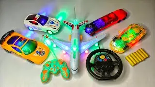 Unboxing 3D Lighting  RC Car and RC Police Car, Super Car, A380 Lighting Airplane 