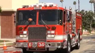 LAFD Engine 34 & Rescue 34 Responding
