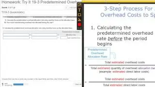 Try It 19-3 Predetermined Overhead Allocation Rate