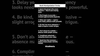 Dark Manipulation Tricks That Secretly Control Social Power