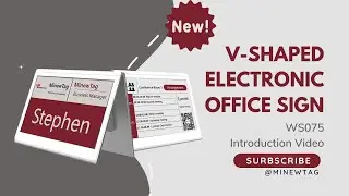 V-shaped Double-sided Digital Office Sign/Nameplate | New Product 2022