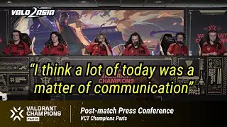 Sentinels (GX vs. SEN) Post-Match Press Conference at VCT Champions Paris 2025