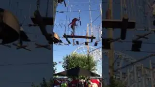 Ayesha Dia's on the zip lining