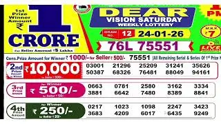 Nagaland Start Lottery Result Start Lottery Today 1pm Sambad Live 24/01/2026 Lottery Today lottery