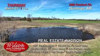537 Acre Dairy and Cattle Farm for Sale at Auction in Quitman Arkansas with Timber, Tillable Soil