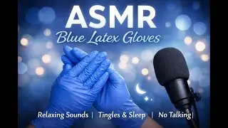 Blue Latex Gloves ASMR | Relaxing Hand Sounds | No Talking