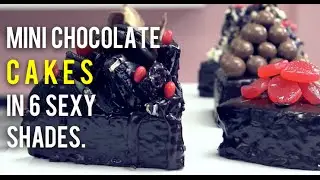 How to Make FIFTY SHADES OF CAKE! Six Mini Chocolate Cakes with Chocolate Ganache!
