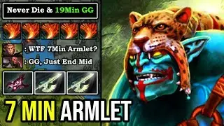 WTF 7MIN ARMLET 11MIN GODLIKE Super Cancer Mid Huskar Aggressive Jump EZ 19Min GG & Deleted Everyone