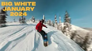 Snowboarding at Big White - January 2024