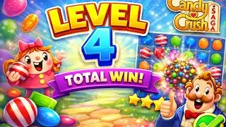 Candy Crush Saga Level 4 | Total Win 🍭 | Easy Gameplay#gaming #candycrushgameplay 