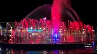 Sehr schöne Fontänenshow, Laser und Fontänen Show im Pickalbatros Jungle Aqua Park by Neverland