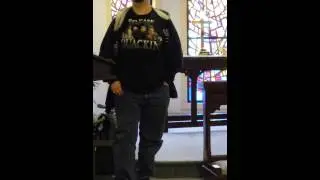 Jeremy Stratton singing at CTR. Christian Training