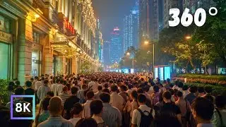 360&deg; 8K Night Walk in Chongqing&rsquo;s Jiefangbei & Haochi Street | China 🇨🇳 360&deg; Virtual Tour