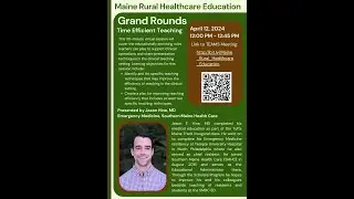 Time Efficient Teaching - Presented by Dr. Jason Hine, April 12th, 2024