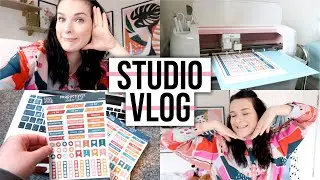 Making Planner Stickers With Cricut | Studio Vlog