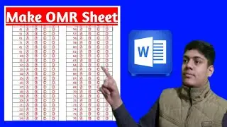How To Make OMR Sheet in MS Word. with Easy and Simple Method.