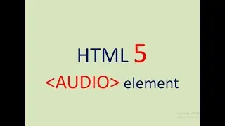 Audio element in HTML5
