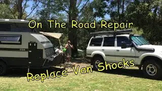 Hybrid off road caravan, standard shock absorber replacement on road DIY